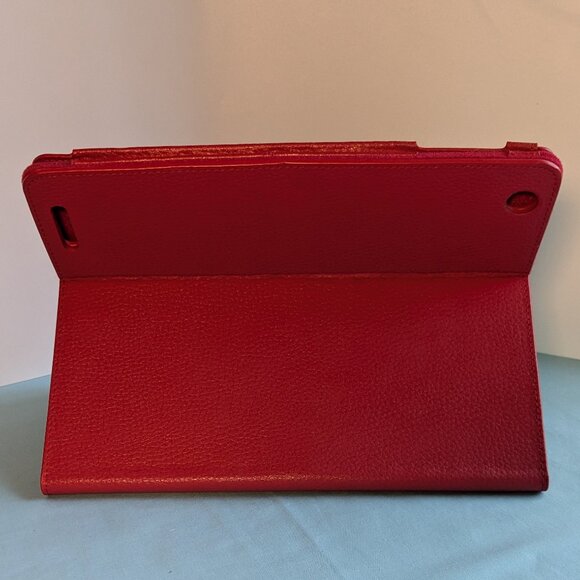 Roocase Red Leather Folio Protective Case Cover Stand Roocase 10"-10.5" Tablet - Picture 7 of 13